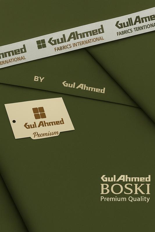 Gul Ahmed Boski UnStiched (Army Green)