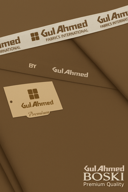 Gul Ahmed Boski UnSiched (Dark Brown)