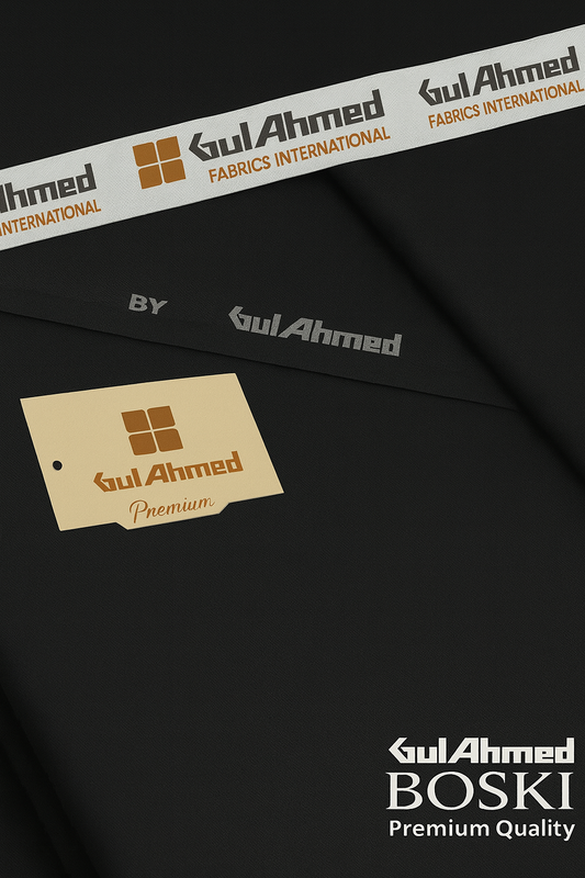 Gul Ahmed  Boski UnStiched (Black)