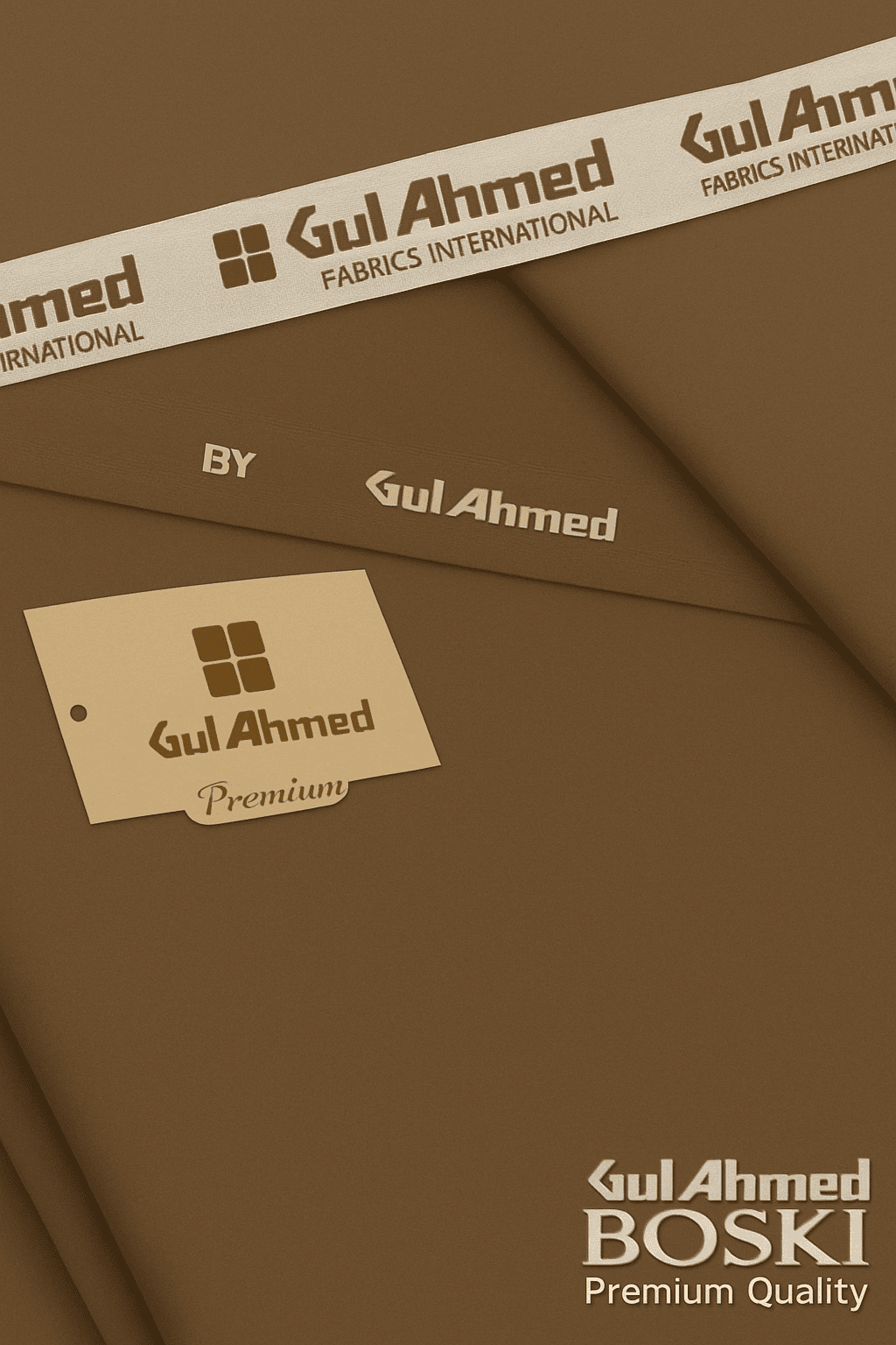 Gul Ahmed Boski UnSiched (Dark Brown) - WCS