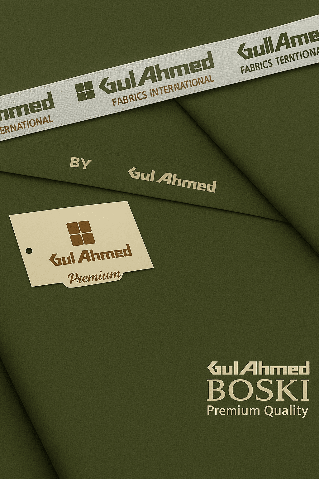 Gul Ahmed Boski UnStiched (Army Green) - WCS