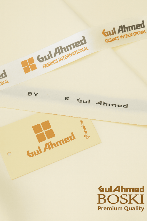 Gul Ahmed Boski UnStiched (Cream) - WCS