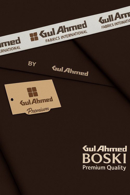 Gul Ahmed Boski UnStiched (Dark Choclate) - WCS