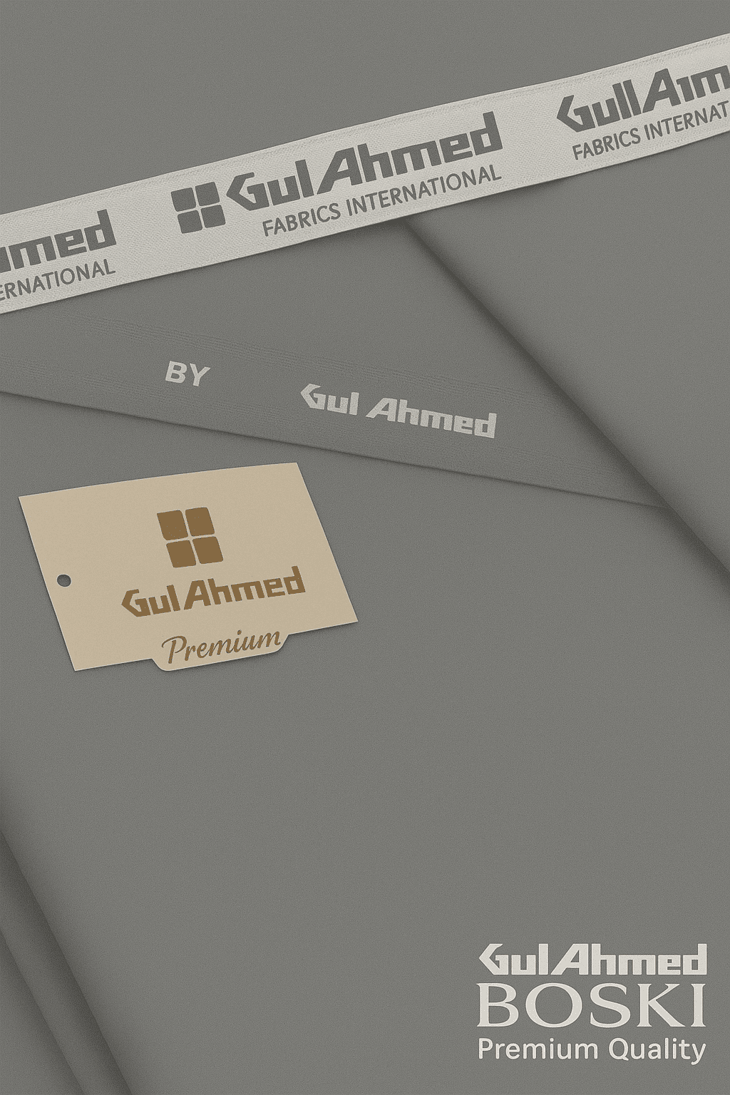 Gul Ahmed Boski UnStiched (Gray) - WCS