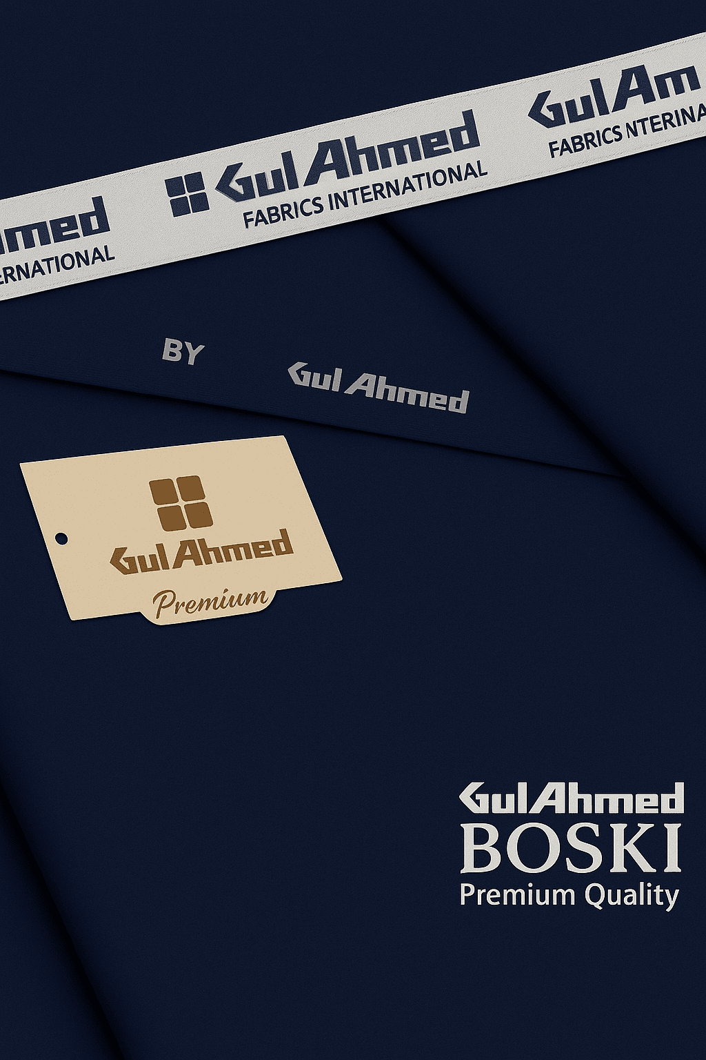 Gul Ahmed Boski UnStiched (Navy) - WCS